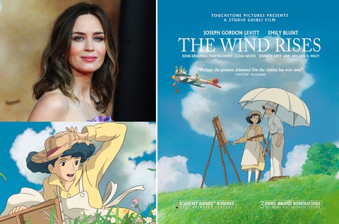 'Ba đời' Batman đã 'lên tiếng' cho phim hoạt hình anime- Ảnh 7. 'The Wind Rises' (2013) cũng đã nhận được đề cử Giải Oscar cho Phim hoạt hình hay nhất năm 2013. Studio đã 'chào mời', tranh thủ tài năng của dàn diễn viên lồng tiếng toàn ngôi sao thời điểm đó như Emily Blunt, Joseph Gordon Levitt, William H. Macy, Stanley Tucci... giúp bộ phim được cộng đồng quốc tế quan tâm hơn.