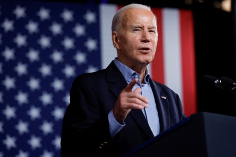 Ông Joe Biden trong một sự viện tranh cử ở Atlanta, bang Georgia hôm 9-3 - Ảnh: REUTERS Ông Joe Biden trong một sự kiện vận động tranh cử ở Atlanta, bang Georgia hôm 9-3 - Ảnh: REUTERS