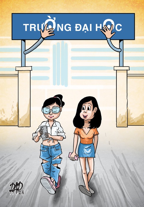 Sinh viên mặc hở, phản cảm: Các trường nói gì?- Ảnh 1. Minh họa: DAD