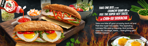 Doanh nghiệp Việt quảng bá ẩm thực đến hơn 60 quốc gia- Ảnh 3. Tương ớt Sriracha kết hợp cùng bánh mì Việt Nam.