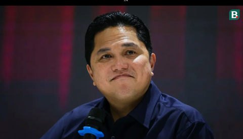 Chủ tịch PSSI đáp trả câu nói đùa về tuyển Indonesia của Duy Mạnh- Ảnh 1. Chủ tịch Liên đoàn Bóng đá Indonesia (PSSI) Erick Thohir - Ảnh: BOLA