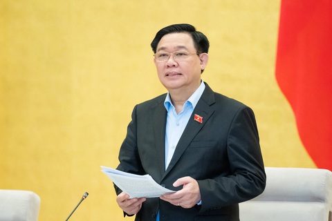 Chuẩn bị chất vấn hai bộ trưởng Tài chính, Ngoại giao- Ảnh 1. Chủ tịch Quốc hội Vương Đình Huệ - Ảnh: GIA HÂN