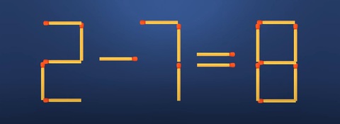 Thử tài IQ: Di chuyển một que diêm để 2+5=9 thành phép tính đúng- Ảnh 3. Thử tài IQ: Di chuyển một que diêm để 2+5=9 thành phép tính đúng- Ảnh 3.