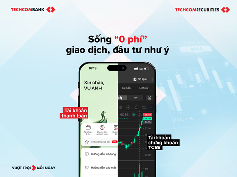 Techcombank ra mắt bộ đôi tài khoản thanh toán và chứng khoán- Ảnh 1. khách hàng chỉ cần đăng ký một lần để sở hữu đồng thời bộ đôi tài khoản thanh toán Techcombank và tài khoản chứng khoán TCBS - Ảnh: TCB