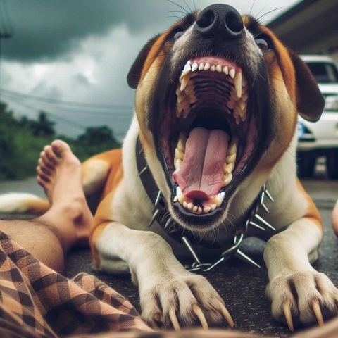 Bé gái nhập viện khâu gần 50 mũi vì bị chó nhà hàng xóm cắn- Ảnh 1. Một bé gái ở Quảng Bình bị chó cắn phải nhập viện khâu gần 50 mũi - Ảnh minh họa