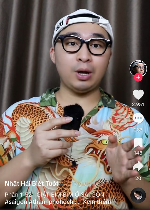 Làm rõ việc TikToker Nhật Hải Biết Tuốt nói 'Sài Gòn là nơi lý tưởng cho tội phạm hoạt động'- Ảnh 1. TikToker đăng clip với tiêu đề