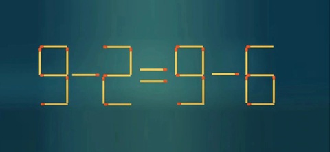 Thử tài IQ: Di chuyển một que diêm để 9-2=9-6 thành phép tính đúng- Ảnh 1.