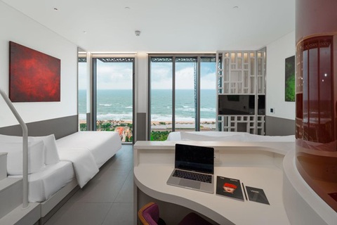 Wink Hotel Tuy Hoa Beach chính thức khai trương- Ảnh 2. Hạng phòng Signature Family Room hướng biển, phù hợp cho gia đình bốn người.