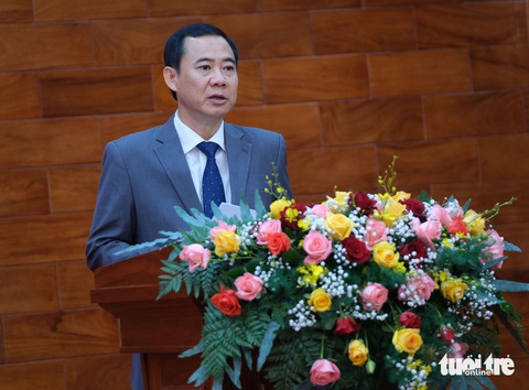Ông Nguyễn Thái Học làm quyền bí thư Tỉnh ủy Lâm Đồng- Ảnh 4. Quyền bí thư Tỉnh ủy Lâm Đồng Nguyễn Thái Học phát biểu nhận nhiệm vụ - Ảnh: M.V.