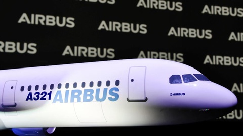Mô hình máy bay A321 tại tổng hành dinh của Airbus ở Pháp - Ảnh: AFP Mô hình máy bay A321 tại tổng hành dinh của Airbus ở Pháp - Ảnh: AFP