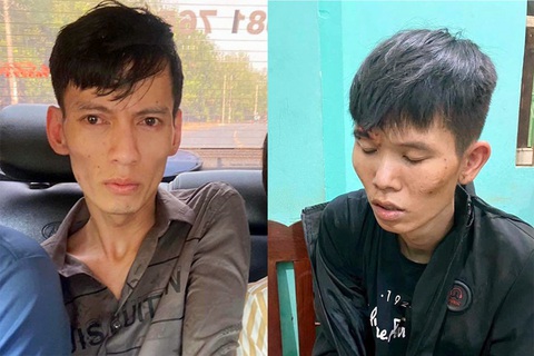 Đi trộm bị truy đuổi, rút dao chém bảo vệ dân phố bị thương- Ảnh 1. Võ Đức Mười và Phạm Văn Dũng, hai nghi can tấn công khiến một bảo vệ dân phố bị thương - Ảnh: CTV