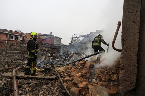Thành phố Odessa ở Ukraine tan hoang sau các vụ không kích, ngày 15-3 - Ảnh: REUTERS Thành phố Odessa ở Ukraine tan hoang sau các vụ không kích, ngày 15-3 - Ảnh: REUTERS