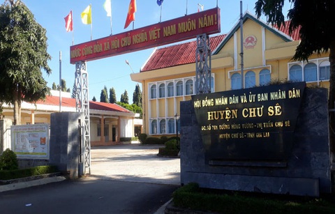 Nguyên chủ tịch huyện bị kiểm tra dấu hiệu vi phạm- Ảnh 1. Trụ sở UBND huyện Chư Sê, tỉnh Gia Lai - Ảnh: S.T