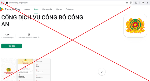 Giao diện đường link “lạ” mà kẻ gian dùng để lừa người dân tải app VNeID giả mạo - Ảnh: Chụp màn hình Giao diện đường link “lạ” mà kẻ gian dùng để lừa người dân tải app VNeID giả mạo - Ảnh: Chụp màn hình