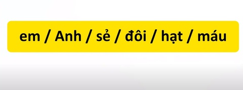 Thử tài tiếng Việt: Sắp xếp các từ sau thành câu có nghĩa (P38)- Ảnh 3. Thử tài tiếng Việt: Sắp xếp các từ sau thành câu có nghĩa (P38)- Ảnh 3.