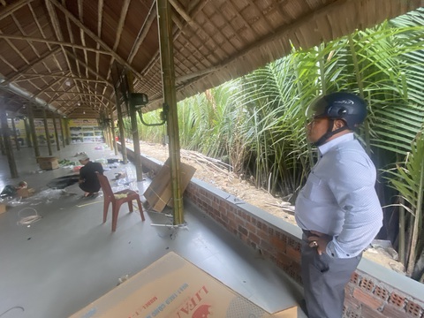 Khẳng định dân Hội An không phá rừng, phóng viên dẫn tới hiện trường, chủ tịch xã sốc- Ảnh 3. Dãy nhà xây dựng trái phép trong rừng dừa của Công ty du lịch, sinh thái Rừng Dừa Cẩm Thanh - Ảnh: B.D.