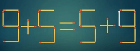 Thử tài IQ: Di chuyển một que diêm để 9+6=5+3 thành phép tính đúng- Ảnh 2.
