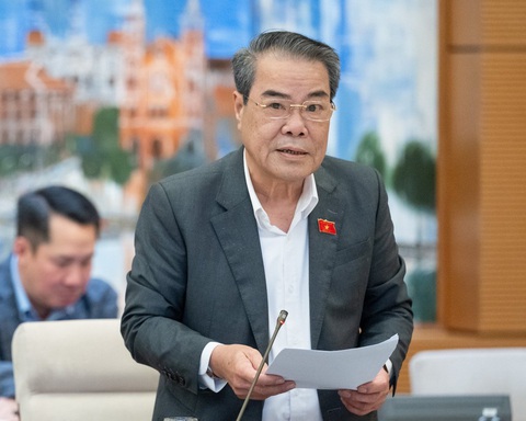 Cử tri phản ánh thẻ bảo hiểm y tế mẫu mới không ghi hạn gây khó- Ảnh 1. Trưởng Ban Dân nguyện Dương Thanh Bình - Ảnh: GIA HÂN