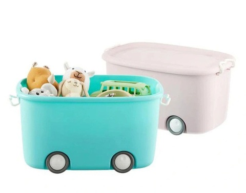 10 ý tưởng lưu trữ thú nhồi bông gọn gàng và đẹp nhà- Ảnh 11. Chiếc thùng có bánh lăn để trẻ mang những người bạn thân đi khắp nơi - Ảnh: HGTV