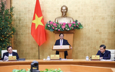 Thủ tướng yêu cầu tìm cách thu hút, giữ chân các tập đoàn công nghệ thế giới- Ảnh 1. Phiên họp Chính phủ thường kỳ tháng 2-2024 - Ảnh: VGP