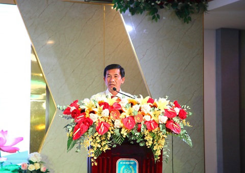 Sóc Trăng trả thưởng xổ số trên 3.000 tỉ đồng trong năm 2023- Ảnh 1. Ông Âu Văn Dự - Giám đốc Công ty phát biểu tại hội nghị- Ảnh: Cty