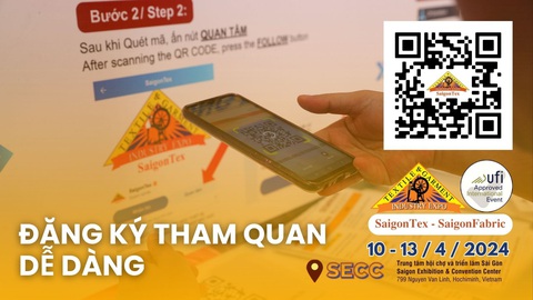 Triển lãm quốc tế Dệt & May 2024 tại SECC- Ảnh 3. QR Code để đăng ký tham gia triển lãm SaigonTex 2024