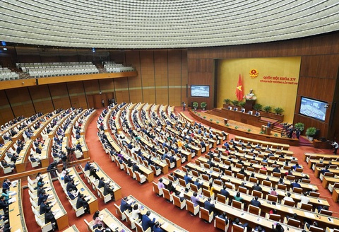 Quốc hội miễn nhiệm Chủ tịch nước Võ Văn Thưởng- Ảnh 1. Quang cảnh một phiên họp của Quốc hội - Ảnh: GIA HÂN