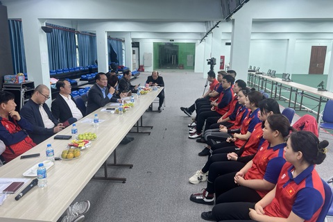 Buổi gặp mặt giữa lãnh đạo Liên đoàn Bắn súng Việt Nam (VSF) với các xạ thủ đội tuyển bắn súng quốc gia - Ảnh: VSF Buổi gặp mặt giữa lãnh đạo Liên đoàn Bắn súng Việt Nam (VSF) với các xạ thủ đội tuyển bắn súng quốc gia - Ảnh: VSF