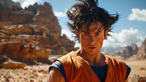 Ảnh 'nhá hàng' 7 viên ngọc rồng bản live-action rần rần cõi mạng- Ảnh 1. Tạo hình Songoku nhận được