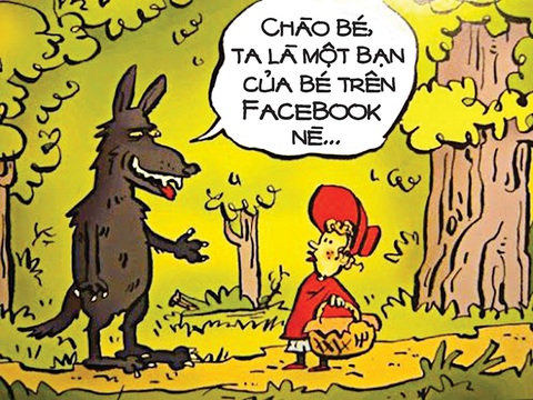 Khi cô bé quàng khăn đỏ vô… rừng Phây- Ảnh 2. Bạn Phây của cô bé - tranh của Chris Lane, họa sĩ New Zealand.