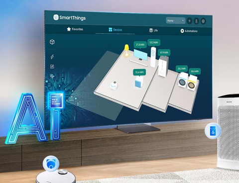 Samsung định vị kỷ nguyên AI TV mới- Ảnh 4. SmartThings đang giúp người dùng dễ dàng quản lý mọi thiết bị thông minh từ xa một cách đơn giản hơn bao giờ hết