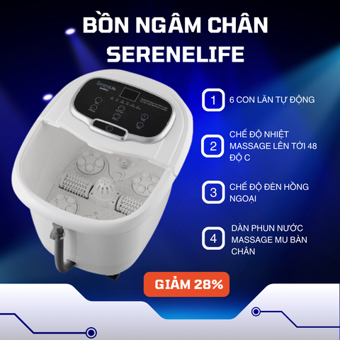 Lướt một vòng quanh sự kiện săn ngay ưu đãi mua 1 tặng 1 cho ngành hàng thời trang và mỹ phẩm và tận hưởng ưu đãi miễn hết phí ship quen thuộc ngay hôm nay bạn nhé! Bồn ngâm chân có 6 con lăn tự động, được trang bị màn hình LCD đang được giảm đến 28%