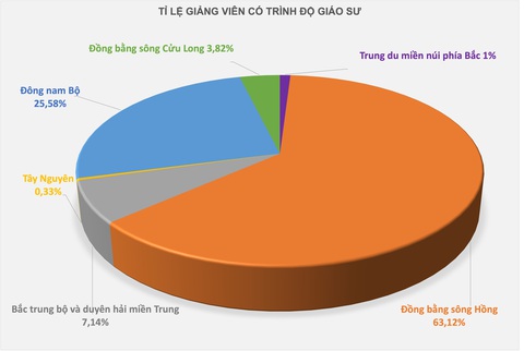 Giảng viên trình độ tiến sĩ phía Bắc nhiều hơn các vùng khác cộng lại- Ảnh 2. Đồ họa: MINH GIẢNG