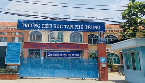 Vụ học sinh bị chảy máu đầu ở TP.HCM: Hiệu trưởng nói Trường tiểu học Tân Phú Trung, huyện Củ Chi, TP.HCM -- nơi xảy ra sự việc