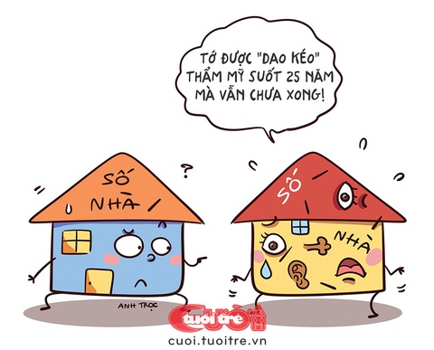 Số nhà vẫn loạn xạ sau 25 năm 'phẫu thuật thẩm mỹ'- Ảnh 2. Số nhà vẫn loạn xạ sau 25 năm "phẫu thuật thẩm mỹ" - Tranh: Anh Trọc Comics