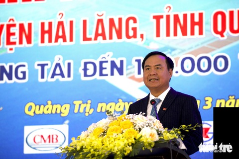 Thi công cảng biển 14.200 tỉ đồng, mở đường ra biển lớn cho Quảng Trị- Ảnh 3. Ông Võ Văn Hưng tin tưởng chủ đầu tư thi công dự án đúng tiến độ, đưa vào hoạt động trong năm 2025 - Ảnh: HOÀNG TÁO