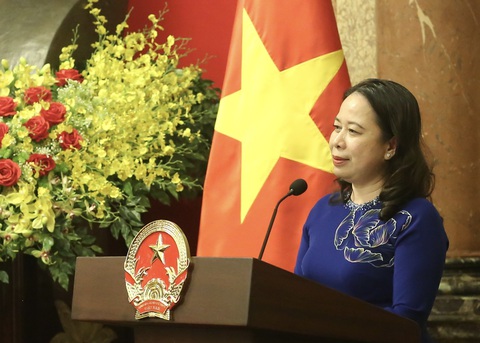 Quyền Chủ tịch nước gặp mặt doanh nhân trẻ Việt Nam- Ảnh 2. Quyền Chủ tịch nước Võ Thị Ánh Xuân - Ảnh: BẢO KHANH