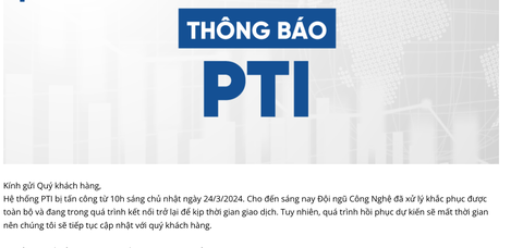 Hệ thống Bảo hiểm Bưu điện PTI bị tấn công, thời điểm trùng VNDirect- Ảnh 1. Hơn một ngày bị tấn công, đến chiều nay, hệ thống PTI vẫn chưa truy cập được trở lại - Ảnh chụp màn hình
