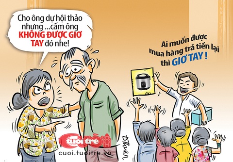 Người già trước 'cơn bão' lừa đảo- Ảnh 2. Đi dự hội thảo lừa đảo người già - Tranh: Đức Thuận