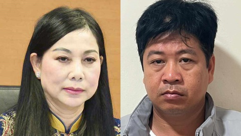 Cựu chánh văn phòng Huyện ủy Mang Thít nhận 64 tỉ từ chủ tịch Tập đoàn Phúc Sơn- Ảnh 1. Bị can Hoàng Thị Thúy Lan (cựu bí thư Tỉnh ủy Vĩnh Phúc) và bị can Đặng Trung Hoành (cựu chánh văn phòng huyện Mang Thít, Vĩnh Long) - Ảnh: TL