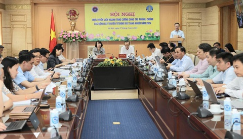 Toàn cảnh hội nghị trực tuyến liên ngành tăng cường công tác phòng, chống các bệnh lây truyền từ động vật sang người năm 2024 - Ảnh: T.MINH Toàn cảnh hội nghị trực tuyến liên ngành tăng cường công tác phòng, chống các bệnh lây truyền từ động vật sang người năm 2024 - Ảnh: T.MINH