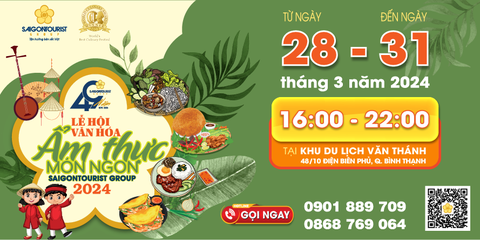 Sắp khai mạc Lễ hội Văn hóa Ẩm thực, Món ngon Saigontourist Group 2024- Ảnh 1. Khai mạc tại Khu du lịch Văn Thánh, TP.HCM