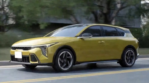 Kia K4 chính thức ra mắt: Công nghệ an toàn cao cấp, có bản hatchback- Ảnh 4. Phiên bản hatchback 5 cửa của Kia K4 - Ảnh cắt từ video, nguồn: Kia