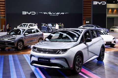 Xe điện BYD trưng bày tại Triển lãm Ô tô Quốc tế Bangkok lần thứ 45, Thái Lan, ngày 25-3 - Ảnh: REUTERS Xe điện BYD trưng bày tại Triển lãm Ô tô quốc tế Bangkok lần thứ 45, Thái Lan, ngày 25-3 - Ảnh: REUTERS