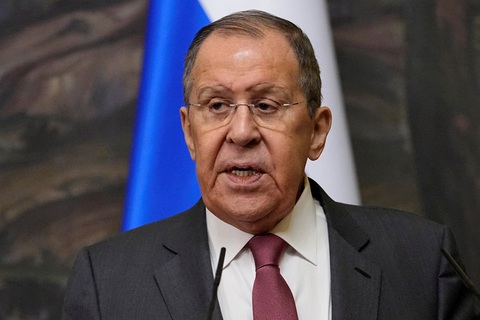 Ngoại trưởng Nga Sergei Lavrov chỉ trích kế hoạch hòa bình Ukraine đề xuất là vô nghĩa - Ảnh: REUTERS Ngoại trưởng Nga Sergei Lavrov - Ảnh: REUTERS
