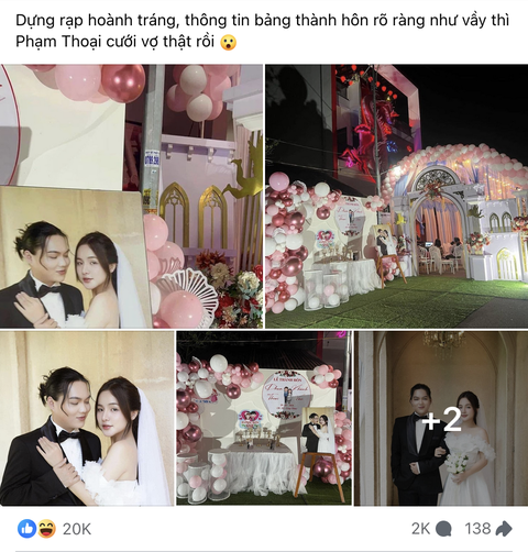 Xôn xao thông tin Phạm Thoại kết hôn, bất ngờ danh tính cô dâu- Ảnh 1. Thông tin Phạm Thoại tổ chức đám cưới