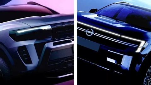 Nissan công bố 4 SUV mới, có SUV hạng B giá rẻ đấu Creta, Seltos- Ảnh 2. Bộ đôi SUV 5 chỗ mới được hé lộ giao diện đầu xe - Ảnh: Nissan