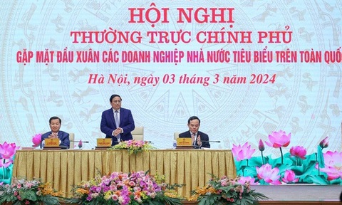 Thủ tướng yêu cầu tái cấu trúc các doanh nghiệp nhà nước để tăng tính chủ động- Ảnh 2. Hội nghị Thường trực Chính phủ gặp mặt đầu xuân các doanh nghiệp nhà nước tiêu biểu - Ảnh: VGP