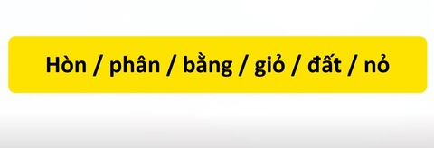 Thử tài tiếng Việt: Sắp xếp các từ sau thành câu có nghĩa (P21)- Ảnh 1. Thử tài tiếng Việt: Sắp xếp các từ sau thành câu có nghĩa (P21)- Ảnh 1.