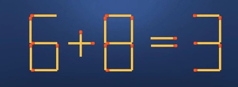 Thử tài IQ: Di chuyển một que diêm để 3-8=3 thành phép tính đúng- Ảnh 3. Thử tài IQ: Di chuyển một que diêm để 3-8=3 thành phép tính đúng- Ảnh 3.